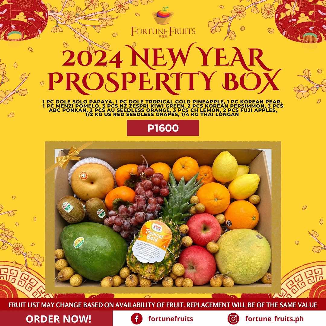 LIST Online stores offering fruit sets for a lucky, prosperous 2024